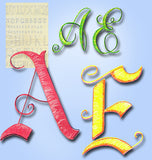1930s Uncut Betty Burton Vintage Monogram Letters Embroidery Transfer 2011