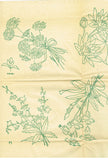 1940s Uncut Betty Burton H Wysteria Sprays Floral Hot Iron Embroidery Transfer - Vintage4me2