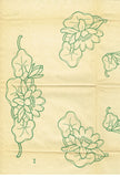 1930s Stunning Uncut Betty Burton "I" Waterlilies Hot Iron Embroidery Transfer - Vintage4me2