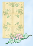 1930s Stunning Uncut Betty Burton "I" Waterlilies Hot Iron Embroidery Transfer - Vintage4me2