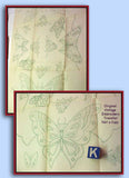 1930s Betty Burton Embroidery Transfer "A" Butterfly Bedroom Linen Motifs Uncut - Vintage4me2