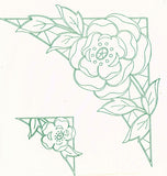 1930s Betty Burton "D" Cutwork Rose Pillowcases Uncut Embroidery Transfer
