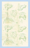 1940s Betty Burton Embroidery Uncut Transfer "E" Tiny Toddlers Kitten Motifs