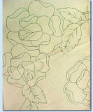 1940s Betty Burton Embroidery Transfer "E" Rose Pillowcase Motifs Uncut ORIG - Vintage4me2