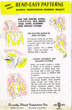 1950s Vintage Bead Easy Pattern Unused Sweater Trims Printed on Tearaway Fabric