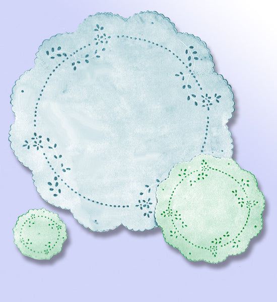 1910s Vintage Butterick Embroidery Transfer 10560 Uncut Luncheon Tray Doillies - Vintage4me2