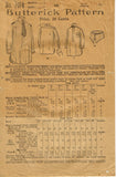 Butterick 1074: 1910s Rare Men's Shirt w French Cuffs Antique Sewing Pattern