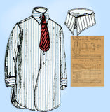 Butterick 1074: 1910s Rare Men's Shirt w French Cuffs Antique Sewing Pattern