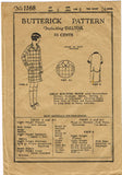 1920s VTG Butterick Sewing Pattern 1168 Uncut Toddler Girls Flapper Dress Size 6