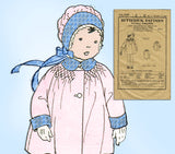 1920s Vintage Butterick Sewing Pattern 1198 Toddler Girls Smocked Coat Size 2