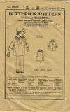 1920s Vintage Butterick Sewing Pattern 1198 Toddler Girls Smocked Coat Size 2