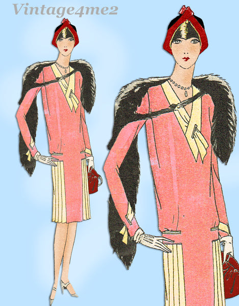 Butterick 1217: 1920s Uncut Misses Flapper Dress Sz 37B Vintage Sewing Pattern