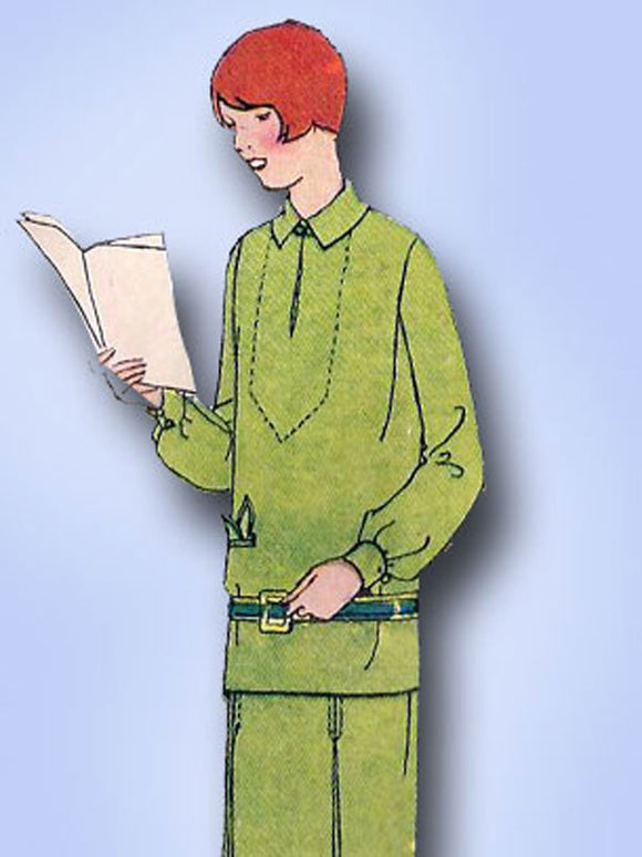1920s Vintage Girls Flapper Dress Butterick VTG Sewing Pattern 1243 Size 10 - Vintage4me2