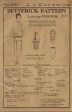 1920s Vintage Girls Flapper Dress Butterick VTG Sewing Pattern 1243 Size 10 - Vintage4me2