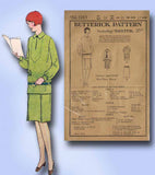 1920s Vintage Butterick Sewing Pattern 1243 Uncut Girls Flapper Dress Size 10 - Vintage4me2