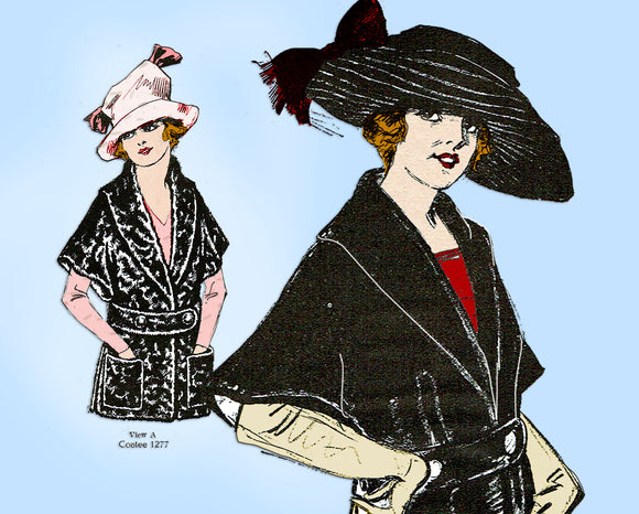 Butterick 1277: 1910s Misses WWI Coatee Sz 35 to 38 Bust Vintage Sewing Pattern - Vintage4me2