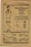 1920s Vintage Butterick Sewing Pattern 1379  FF Junior Girls Flapper Dress Sz 12