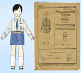 1920s Vintage Butterick Sewing Pattern 1385 Uncut Toddler Boys Suit Size 4 23 B -Vintage4me2