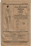 Butterick 1497: 1920s Rare Misses Flapper Dress Sz 38 B Vintage Sewing Pattern