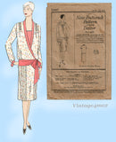 Butterick 1497: 1920s Rare Misses Flapper Dress Sz 38 B Vintage Sewing Pattern