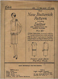 1920s Vintage Girls Flapper Dress Butterick VTG Sewing Pattern 1544 Size 12 - Vintage4me2