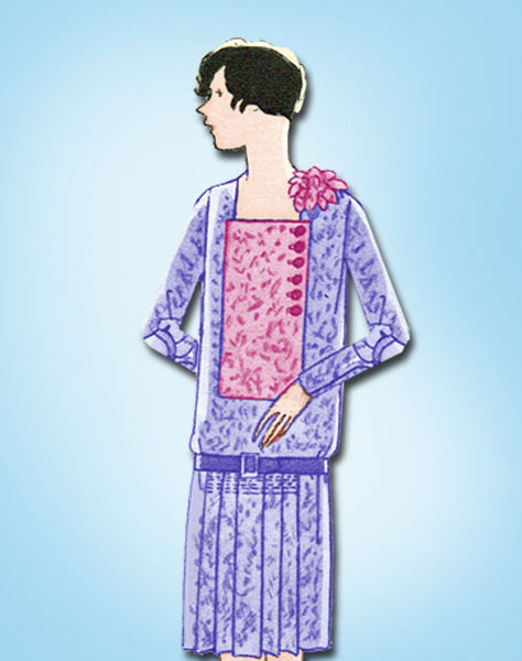1920s Vintage Girls Flapper Dress Butterick VTG Sewing Pattern 1544 Size 12 - Vintage4me2