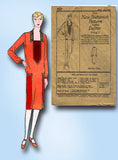 1920s Vintage Butterick Sewing Pattern 1551 Uncut Plus Size Flapper Dress Sz 42B