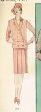 1920s Vintage Butterick Sewing Pattern 1578 Misses Flapper Dress w Flower Sz 33B - Vintage4me2
