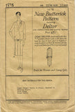 1920s Vintage Butterick Sewing Pattern 1578 Misses Flapper Dress w Flower Sz 33B - Vintage4me2