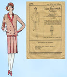 1920s Vintage Butterick Sewing Pattern 1578 Misses Flapper Dress w Flower Sz 33B - Vintage4me2