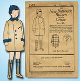 1920s Vintage Butterick Sewing Pattern 1592 Uncut Baby Boys Over Coat Size 2 - Vintage4me2