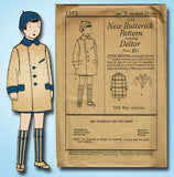 1920s Vintage Butterick Sewing Pattern 1592 Uncut Toddler Boys Over Coat Size 6 - Vintage4me2