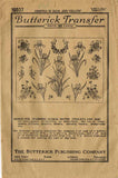 1920s Vintage Butterick Embroidery Transfer 16037 Violets & Iris Flower Motifs
