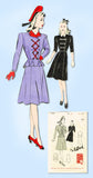 1940s Vintage Butterick Sewing Pattern 1661 Uncut WWII Misses Peplum Suit Sz 34B