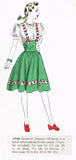 1940s Vintage Butterick Sewing Pattern 1724 Uncut Suspender Skirt & Blouse 33 B