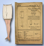 1920s Vintage Butterick Sewing Pattern 1748 Uncut Misses Bloomers Size 28 Waist