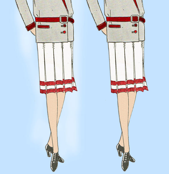 Butterick 1760: 1920s Uncut Plus Size Pleated Skirt 36W Vintage Sewing Pattern - Vintage4me2