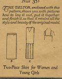 Butterick 1760: 1920s Uncut Plus Size Pleated Skirt 36W Vintage Sewing Pattern - Vintage4me2