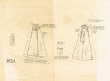 1910s Original Vintage Butterick Pattern 1824 Misses WWI Sack Nightgown Sz 36 B