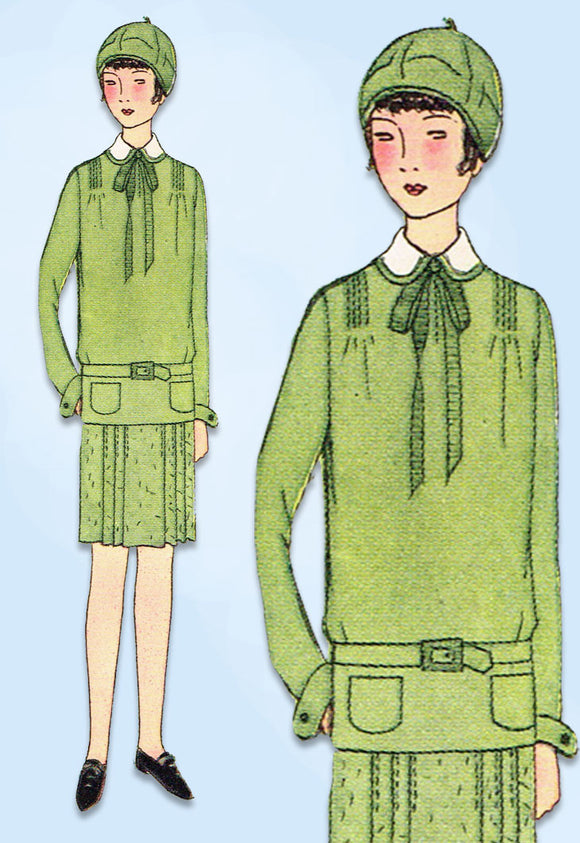 1920s VTG Butterick Sewing Pattern 1897 Uncut Little Girls Flapper Dress Sz 12