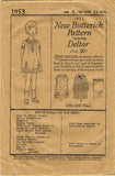 Butterick 1953: 1920s Toddler Girls Bloomer Dress Size 6 Vintage Sewing Pattern