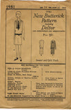 1920s VTG Butterick Sewing Pattern 1981 Uncut Junior Girls Flapper Dress Sz 14