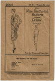 Butterick 2064: 1920s Misses Flapper Dress Size 34 Bust Vintage Sewing Pattern