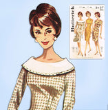 1960s Vintage Butterick Sewing Pattern 2137 Misses Sheath Dress Size 36 Bust