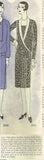 1920s Vintage Butterick Sewing Pattern 2141 Misses Flapper Dress Size 36 Bust