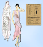 1920s Original Vintage Butterick Pattern 2166 Misses Flapper Wedding Dress 38 B