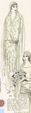 1920s Original Vintage Butterick Pattern 2166 Misses Flapper Wedding Dress 38 B