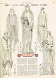1920s Original Vintage Butterick Pattern 2166 Misses Flapper Wedding Dress 38 B