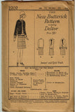 1920s VTG Butterick Sewing Pattern 2202 Uncut Girls Flapper Bolero Suit Sz 12