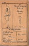 1920s Vintage Girls Flapper Dress Butterick VTG Sewing Pattern 2252 Size 10 - Vintage4me2